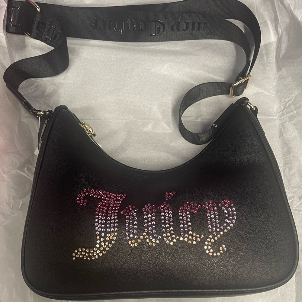 Juicy couture black glitter crossbody